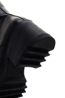 Women's Black Heeled Zippered Classic Leather Boots | Derimod