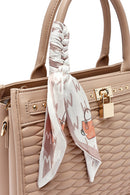 Women's Cream Long Strap Quilted Handbag | Derimod