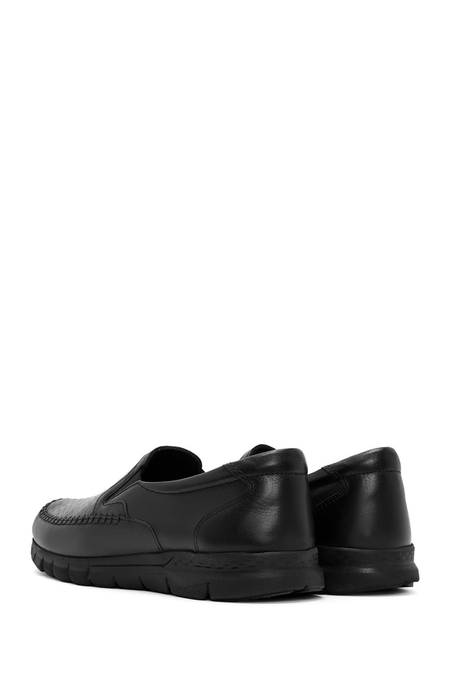 Women's Black Leather Comfort Shoes