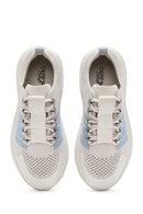 Derimod Zero Women's Grey Thick-Soled Lace-Up Fabric Sneakers | Derimod