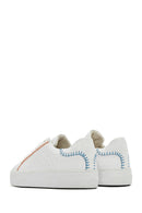Women's White Lace-Up Leather Sneaker | Derimod