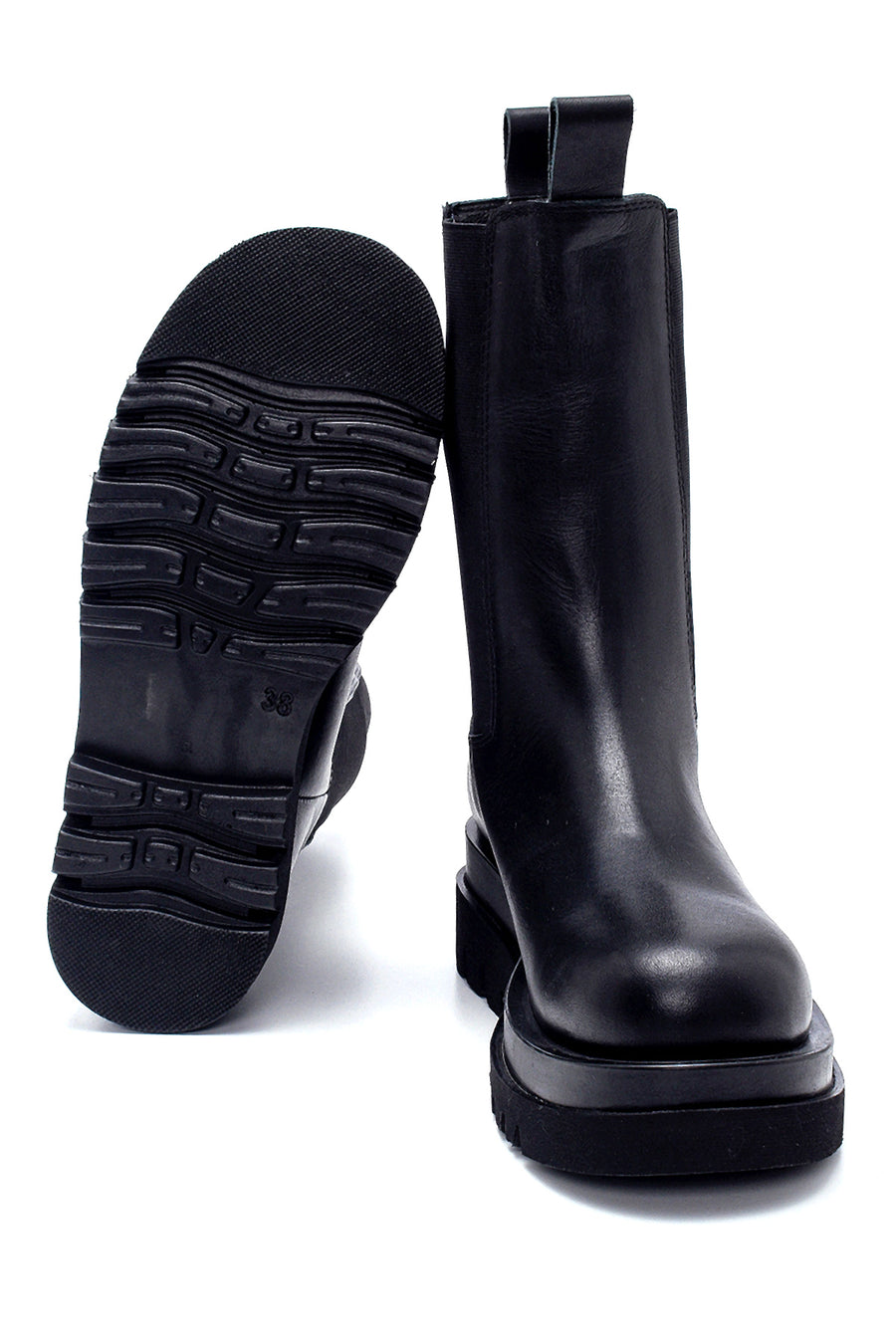 Women's Leather Thick Soled Boots
