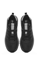 Women's Black Lace-Up Leather Sneaker | Derimod