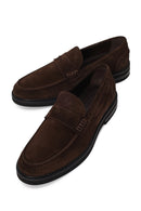 Erkek Kahverengi Süet Deri Casual Loafer | Derimod