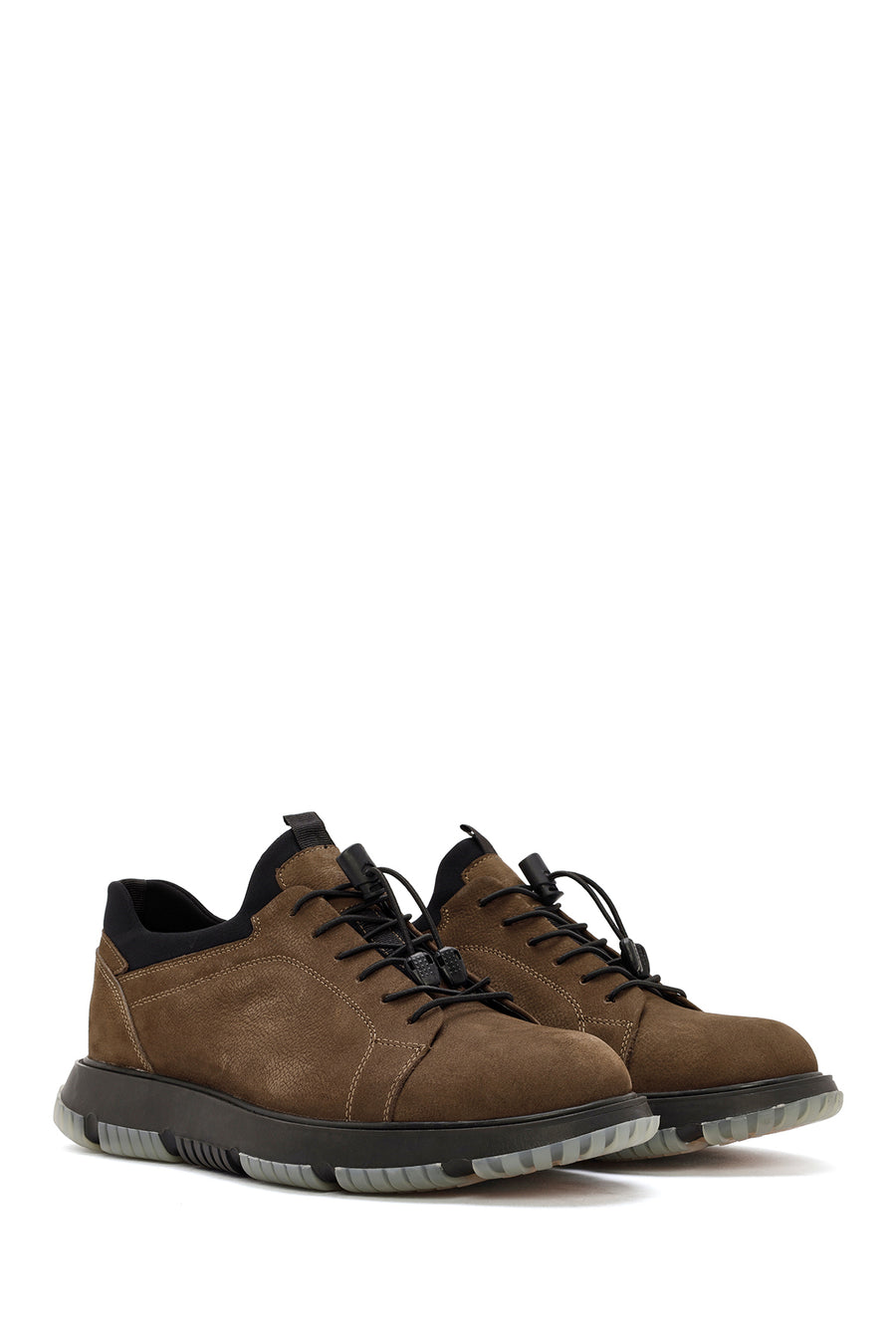Men's Mink Lace-Up Nubuck Leather Casual Shoes