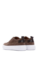 Male Mink Lace-up Suede Leather Sneaker | Derimod
