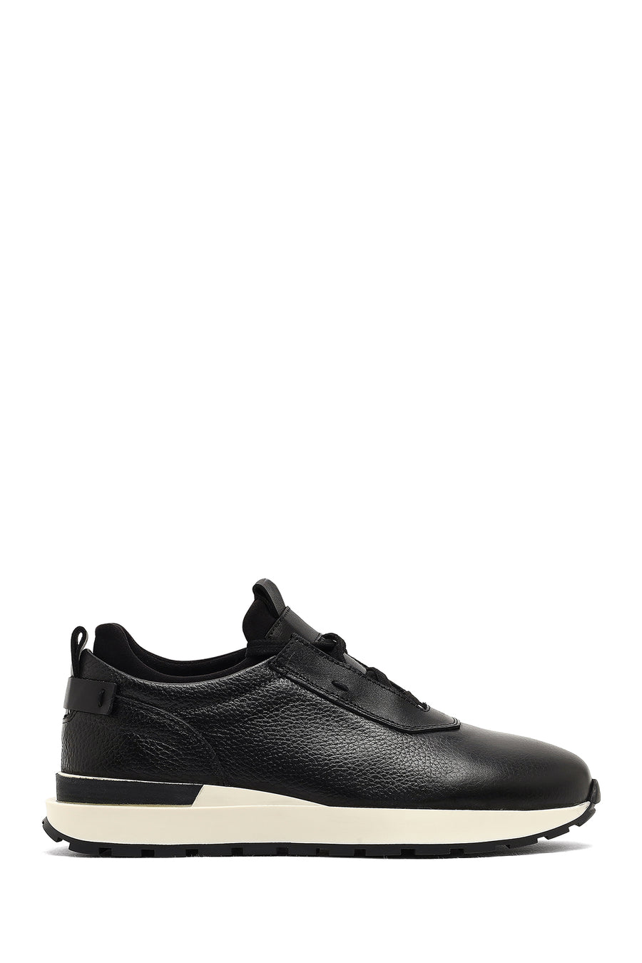 Erkek Siyah Kalın Tabanlı Deri Casual Sneaker 25WFD7200FT | Derimod
