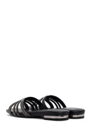 Women's Black Stone Slippers | Derimod