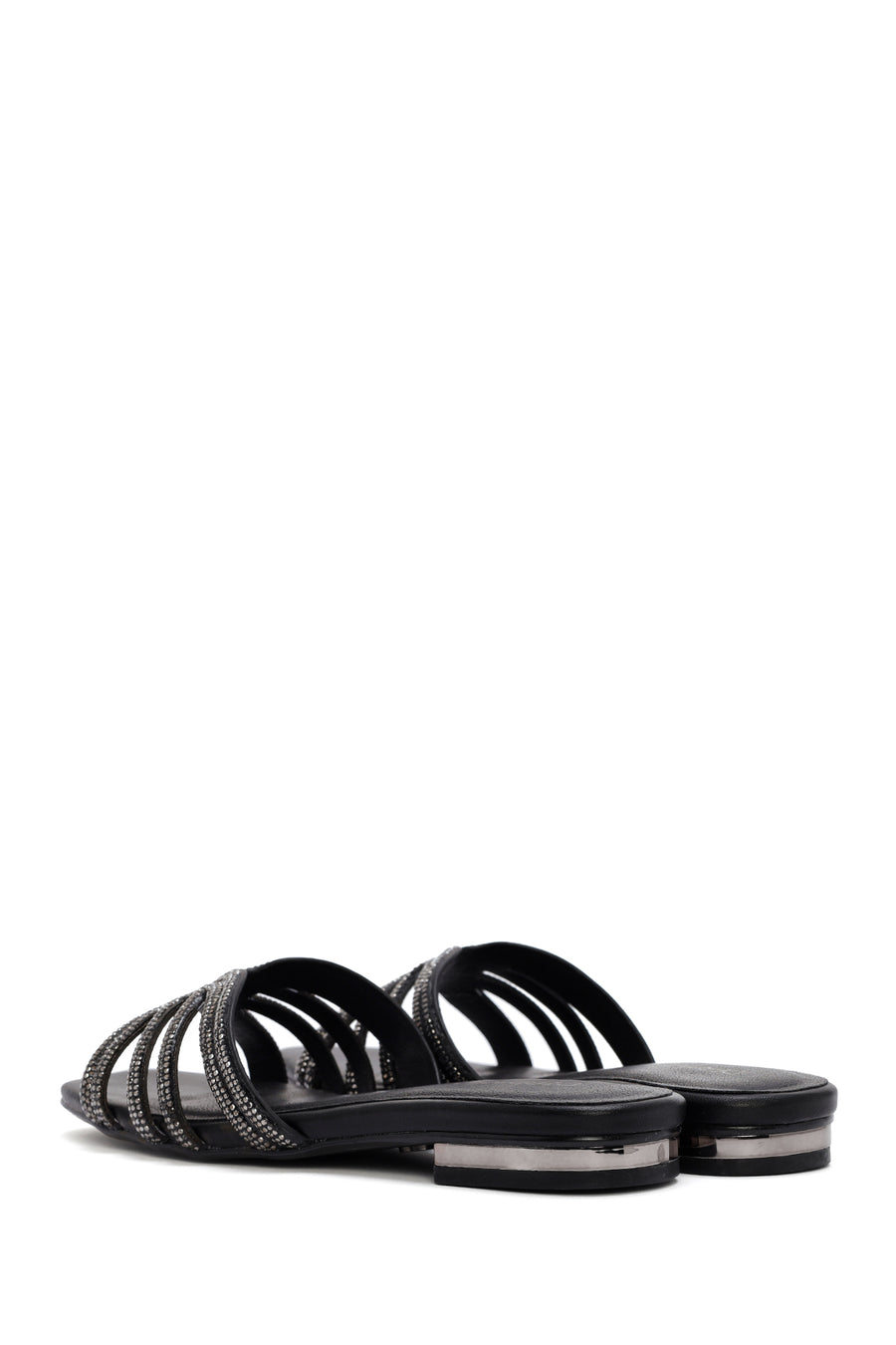 Women's Black Stone Slippers