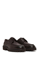 Male Brown Lace-Up Thick-Soled Leather Casual Shoe | Derimod