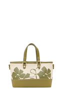 Woman Green Long-Strap Patterned Mini Shoulder Bag | Derimod