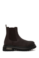 Harley Davidson Male Brown 12011 Thick-Soled Leather Chelsea Boots | Derimod