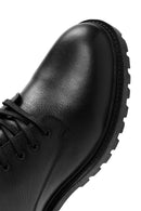 Male Black Zip Closure Leather Casual Boots | Derimod