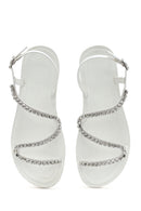 Women's White Stone Sandals | Derimod
