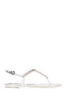 Women's Transparent Jelly Sandals with Stones | Derimod