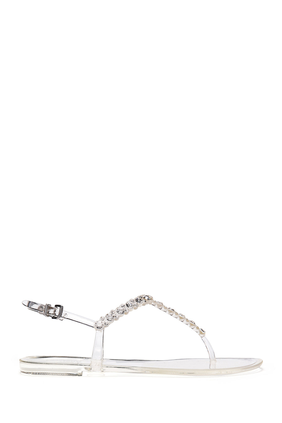 Women's Transparent Jelly Sandals with Stones 25SFE4906PV | Derimod