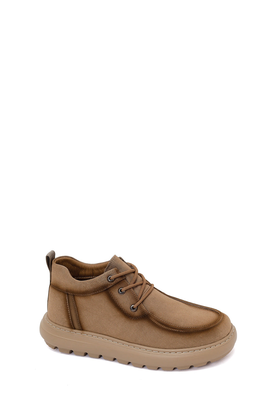 Derimod Zero Male Khaki Lace-Up Thick-Soled Fabric Casual Shoes