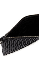 Women's Black Long Chain Strap Printed Clutch Bag | Derimod