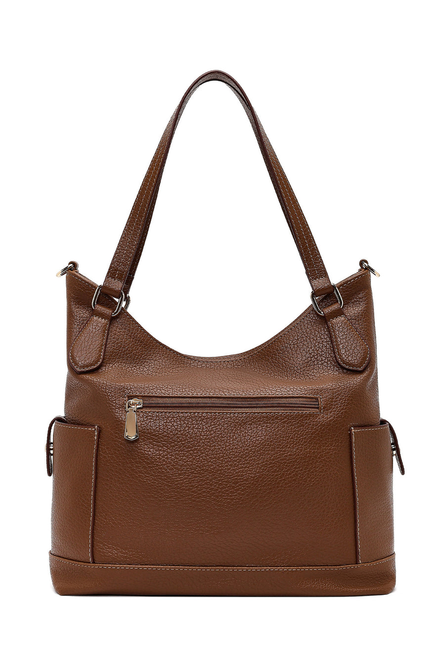 Woman Brown Long-Strap Shoulder Bag