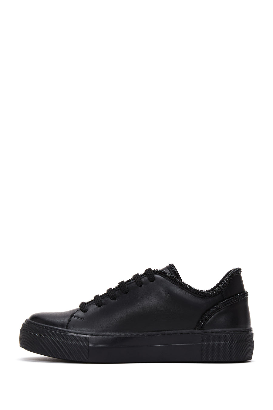 Women's Black Leather Sneaker