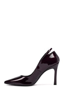 Woman Burgundy Thin Heel Patent Leather Leather Stiletto | Derimod