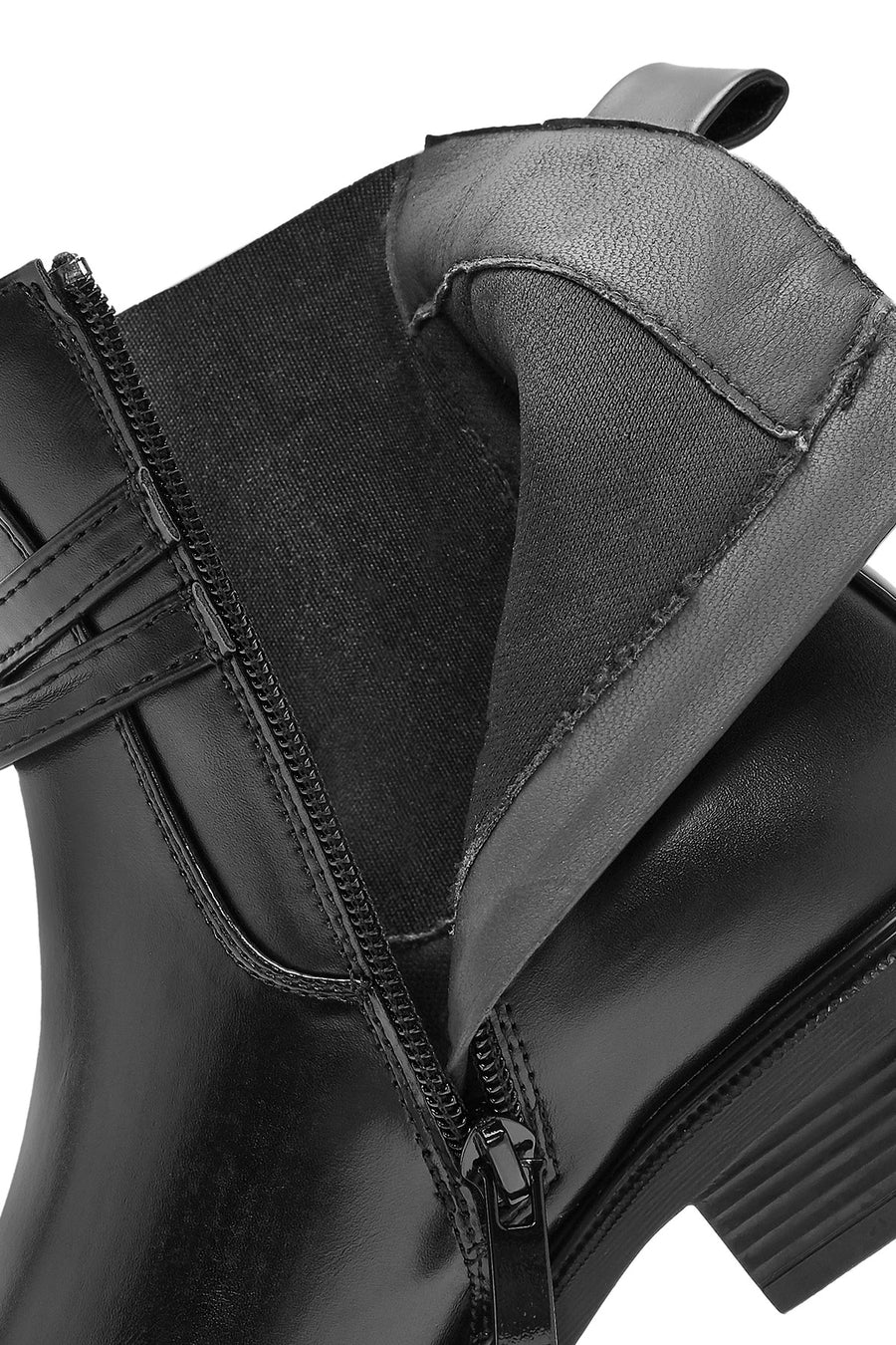 Kadın Siyah Fermuarlı Tokalı Bot