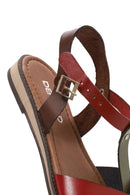 Women's Multicolored Ankle Strap Leather Bodrum Sandals | Derimod