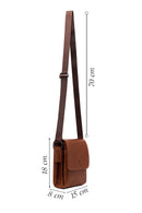 Male Brown Leather Messenger Bag | Derimod