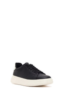 Erkek Siyah Bağcıklı Kalın Tabanlı Sneaker | Derimod