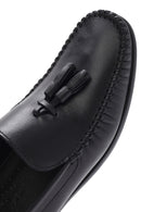 Men's Black Tasseled Leather Casual Loafer | Derimod