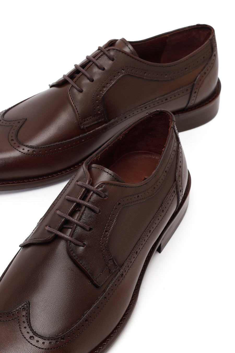 Men's Brown Laced Leather Classic Shoes