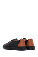Women's Black Lace-Up Leather Sneaker | Derimod