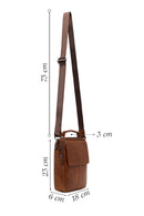 Male Brown Long Strap Leather Handbag | Derimod