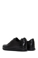 Men's Black Lace-Up Leather Casual Sneaker | Derimod