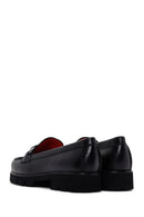 Derimod Gritti Kadın Siyah Deri Klasik Loafer | Derimod