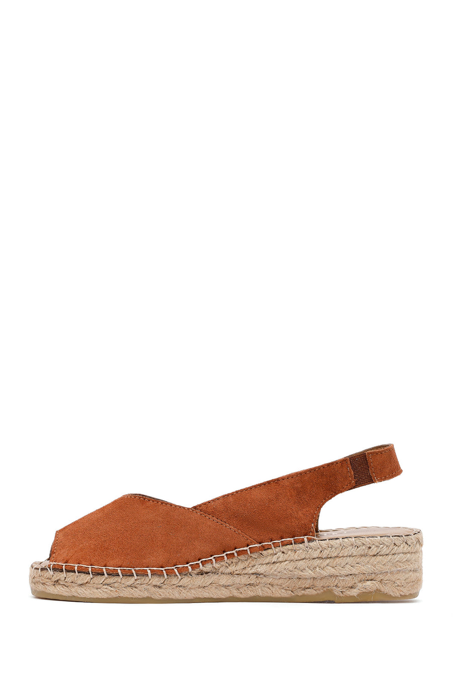 Women's Orange Suede Espadrille Sandals