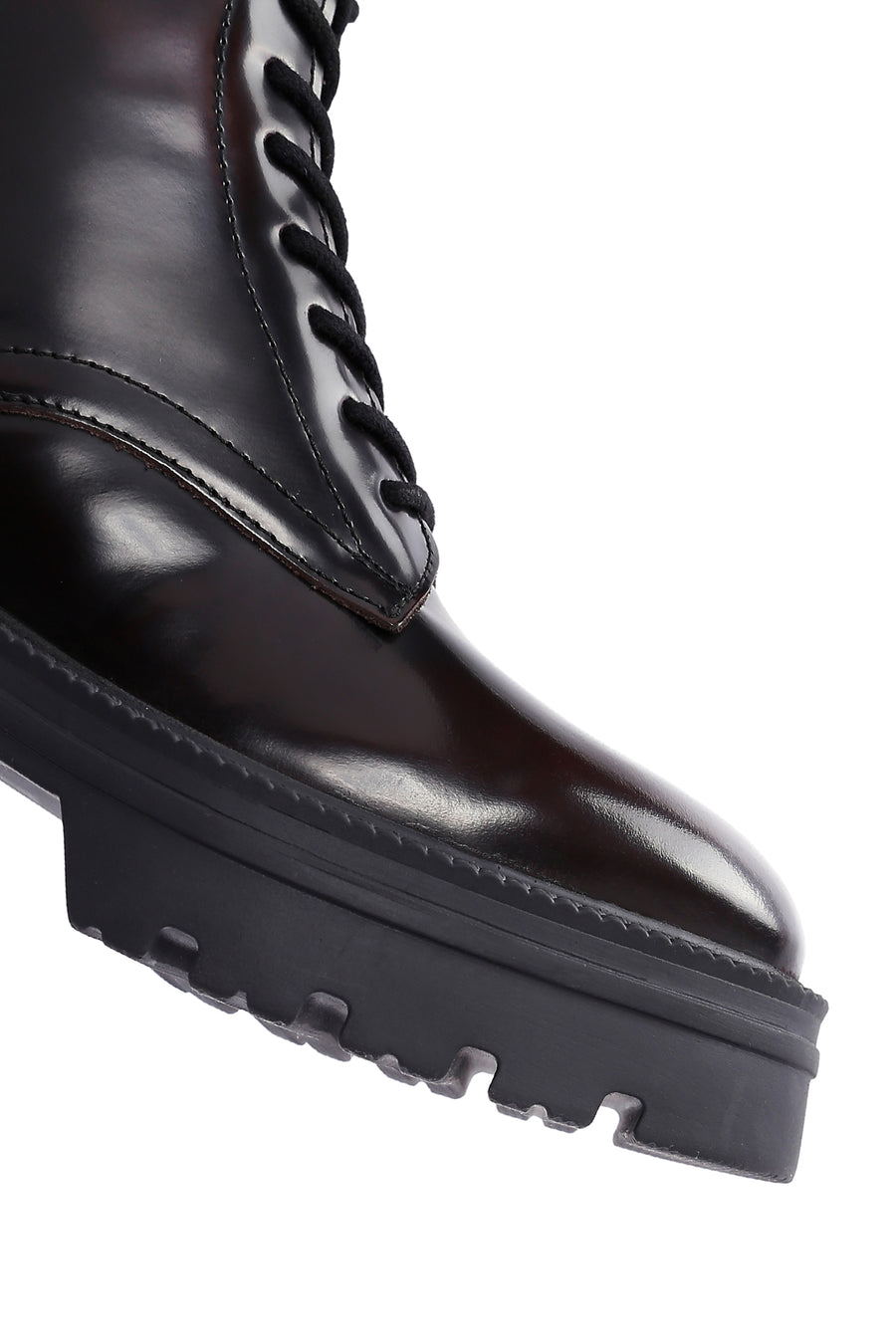 Women's Claret Red Zippered Leather Boots