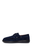 Male Navy Blue Lace-Up Suede Casual Shoes | Derimod