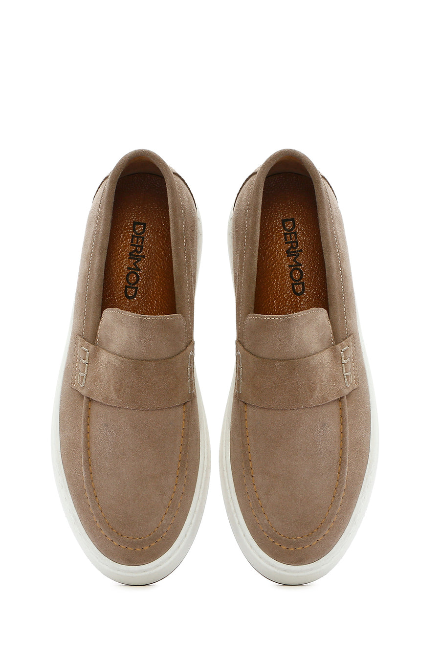 Men's Beige Leather Loafer