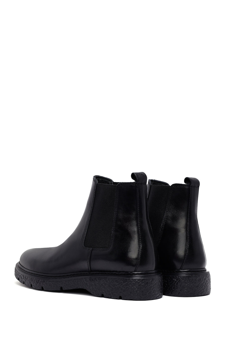 Male Black Leather Chelsea Boots