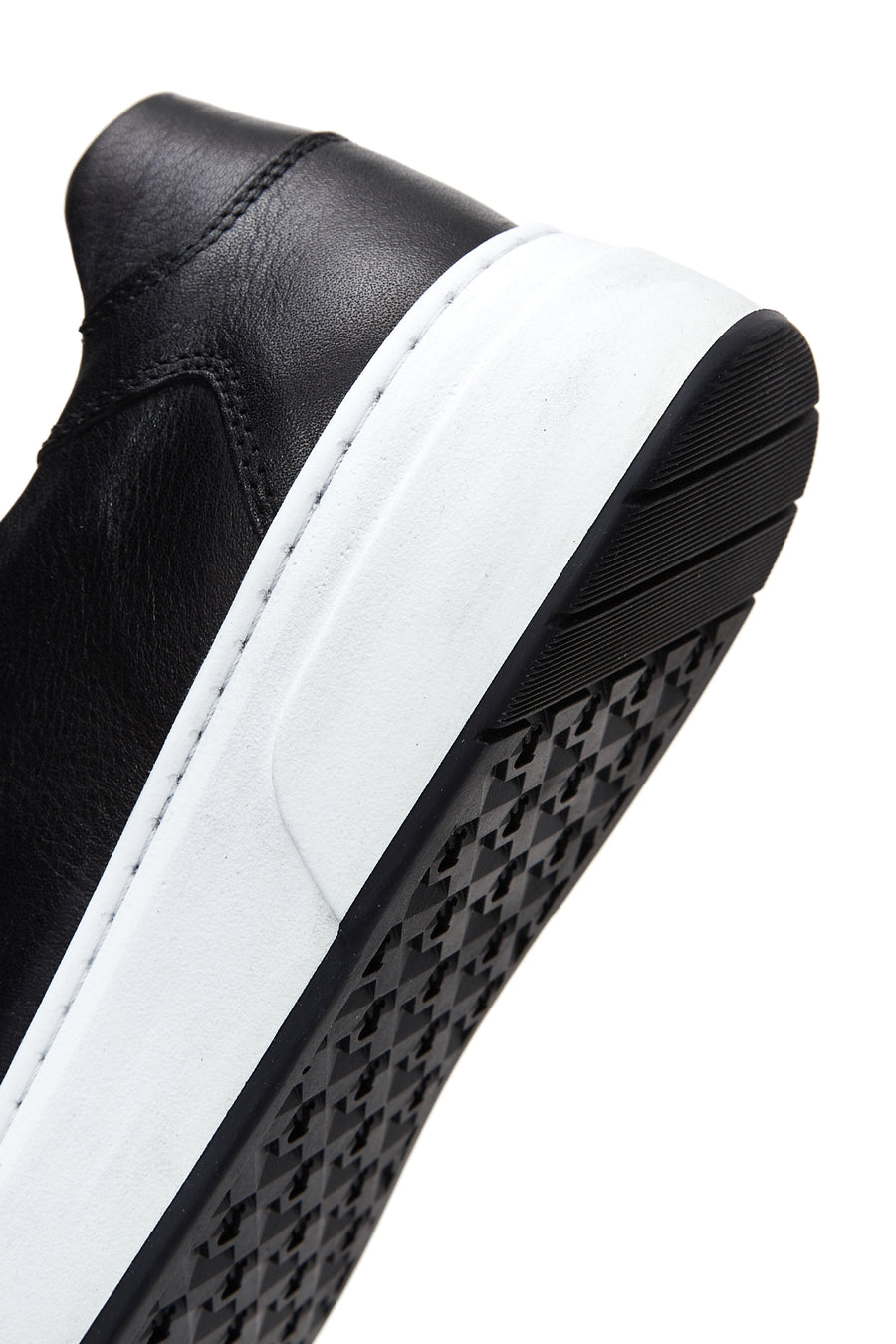 Men's Black Lace-up Leather Sneaker