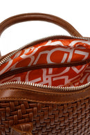Woman Brown Long-Strap Braided Shoulder Bag | Derimod