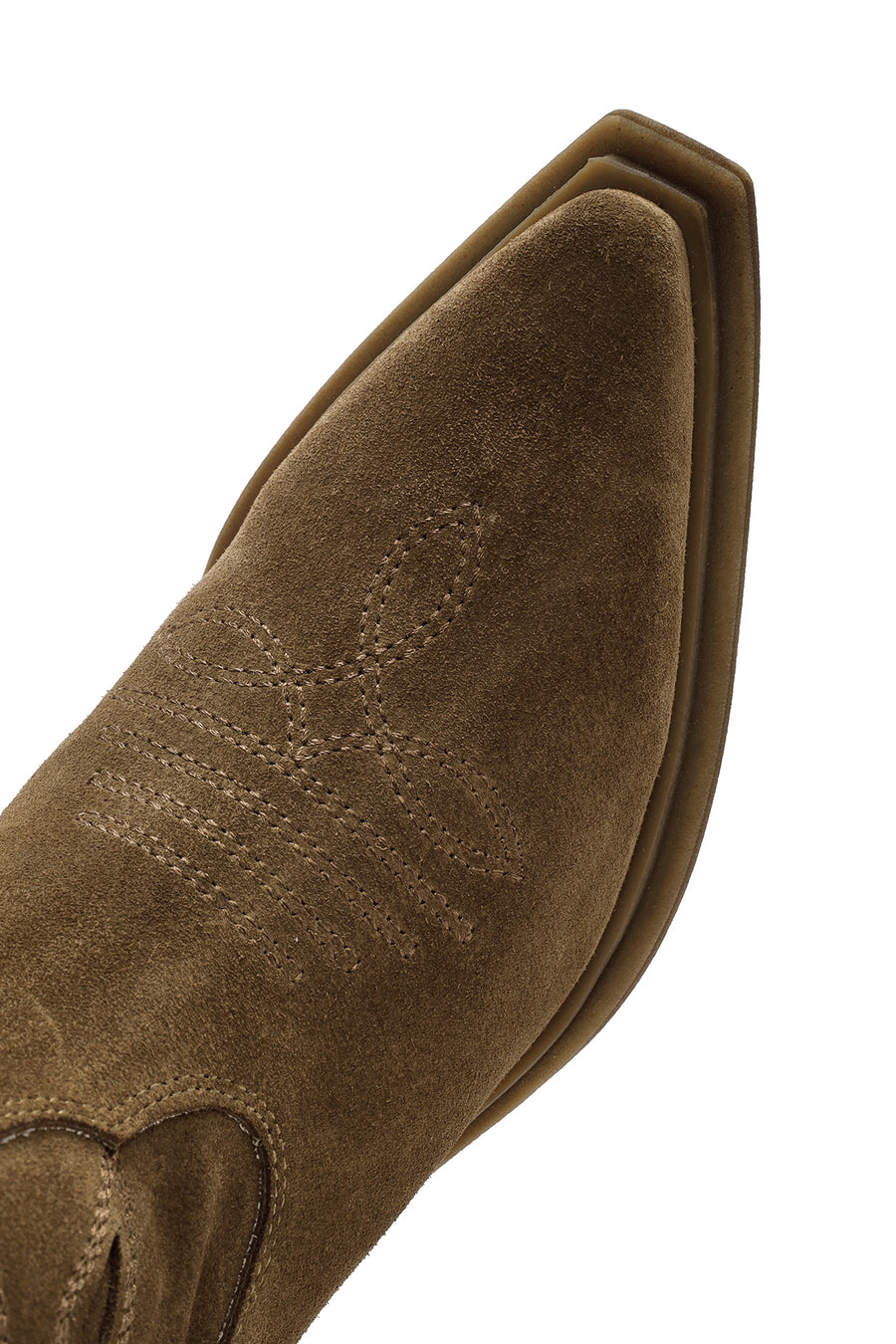 Women's Brown Suede Leather Cowboy Boots