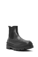 Men's Black Leather Chelsea Boots | Derimod