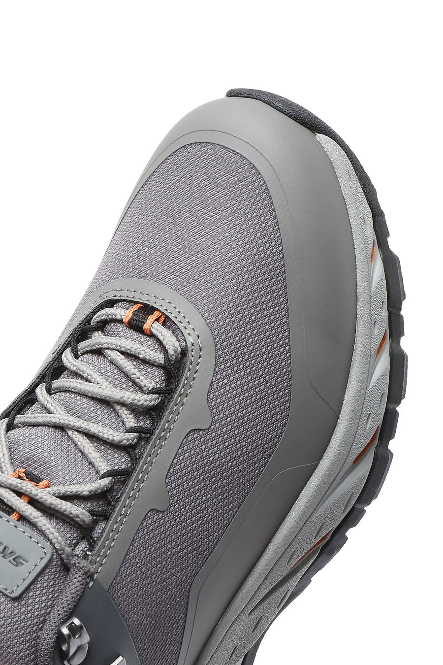 Skechers Men's Grey Lace-Up Fabric Sneakers
