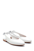 Women's Leather Bow Detailed Ballerinas | Derimod