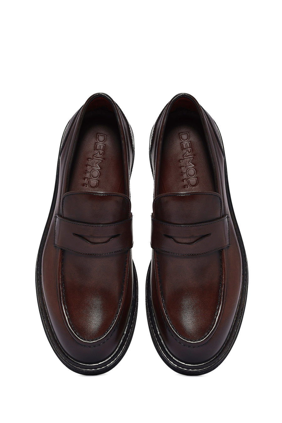 Erkek Kahverengi Deri Casual Loafer