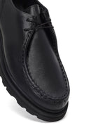 Woman Black Lace-up Leather Masculine Shoes | Derimod