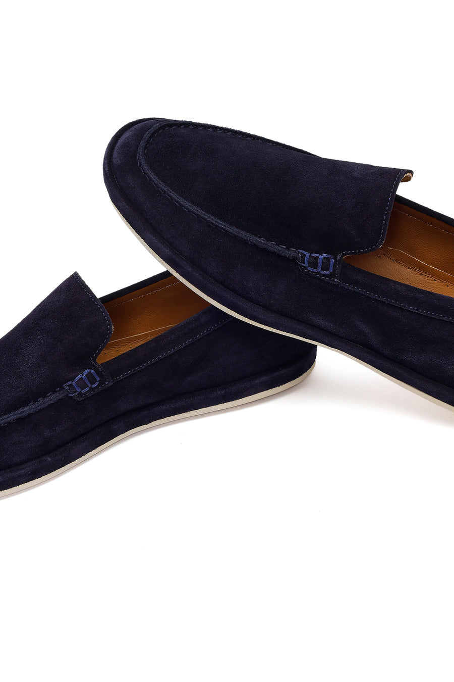 Men's Navy Blue Suede Leather Loafer
