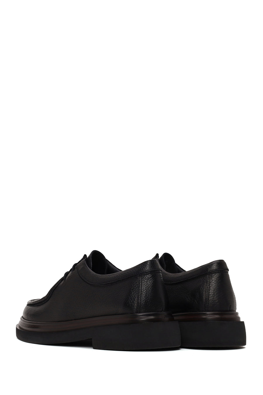 Male Black Lace-up Leather Casual Shoes